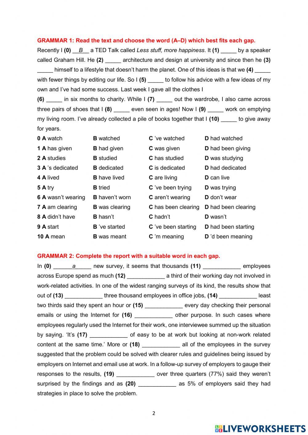 Day 59 Practice test