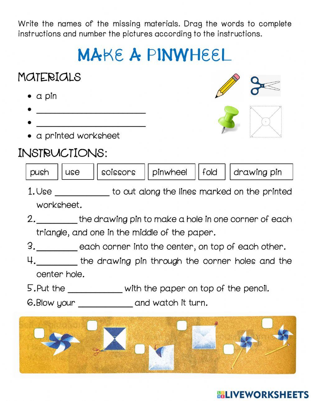 Instruction manual pinwheel