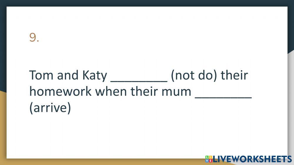 Past simple and past continuous 1