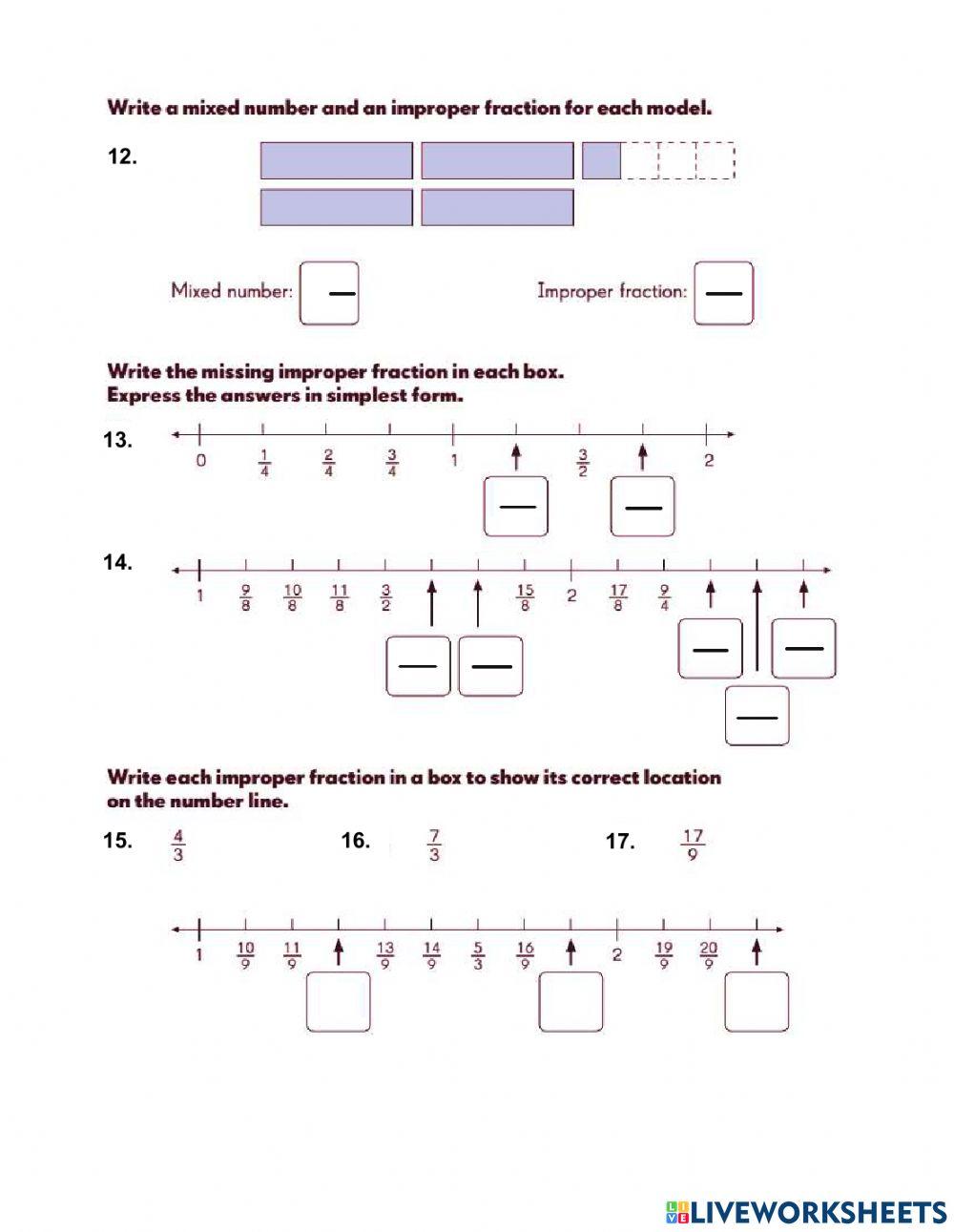 Grade 4 Fractions Review