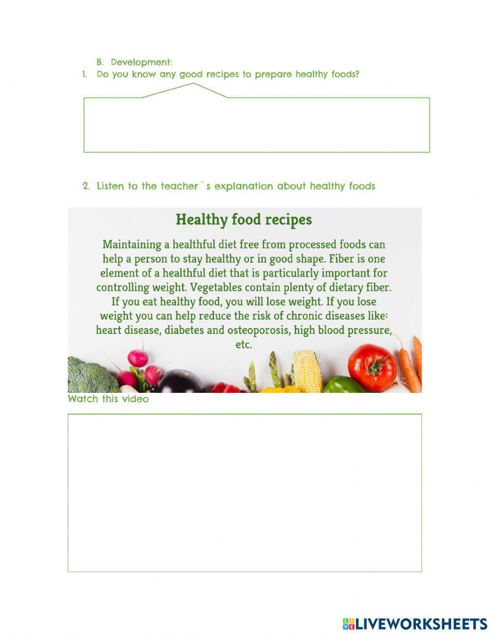 Recipes for Healthy Food