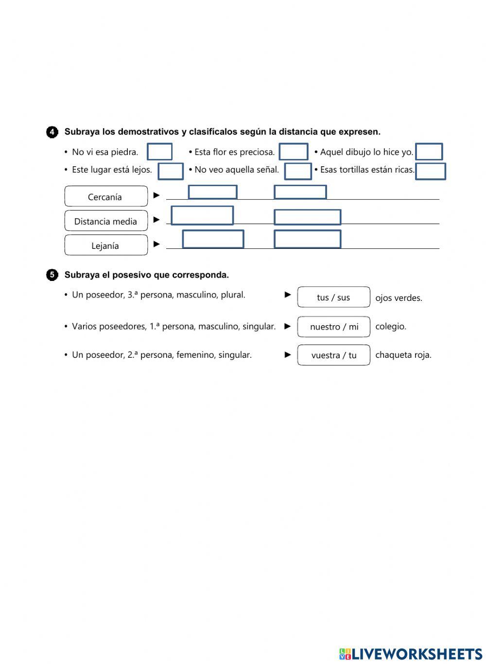 Repaso de la unidad 5 de lengua