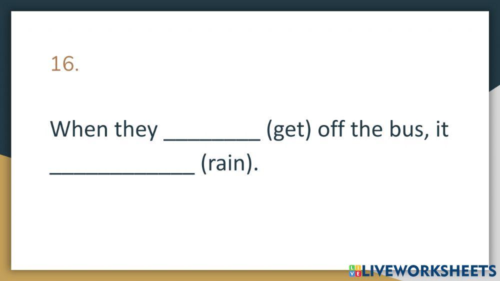 Past simple and past continuous 2