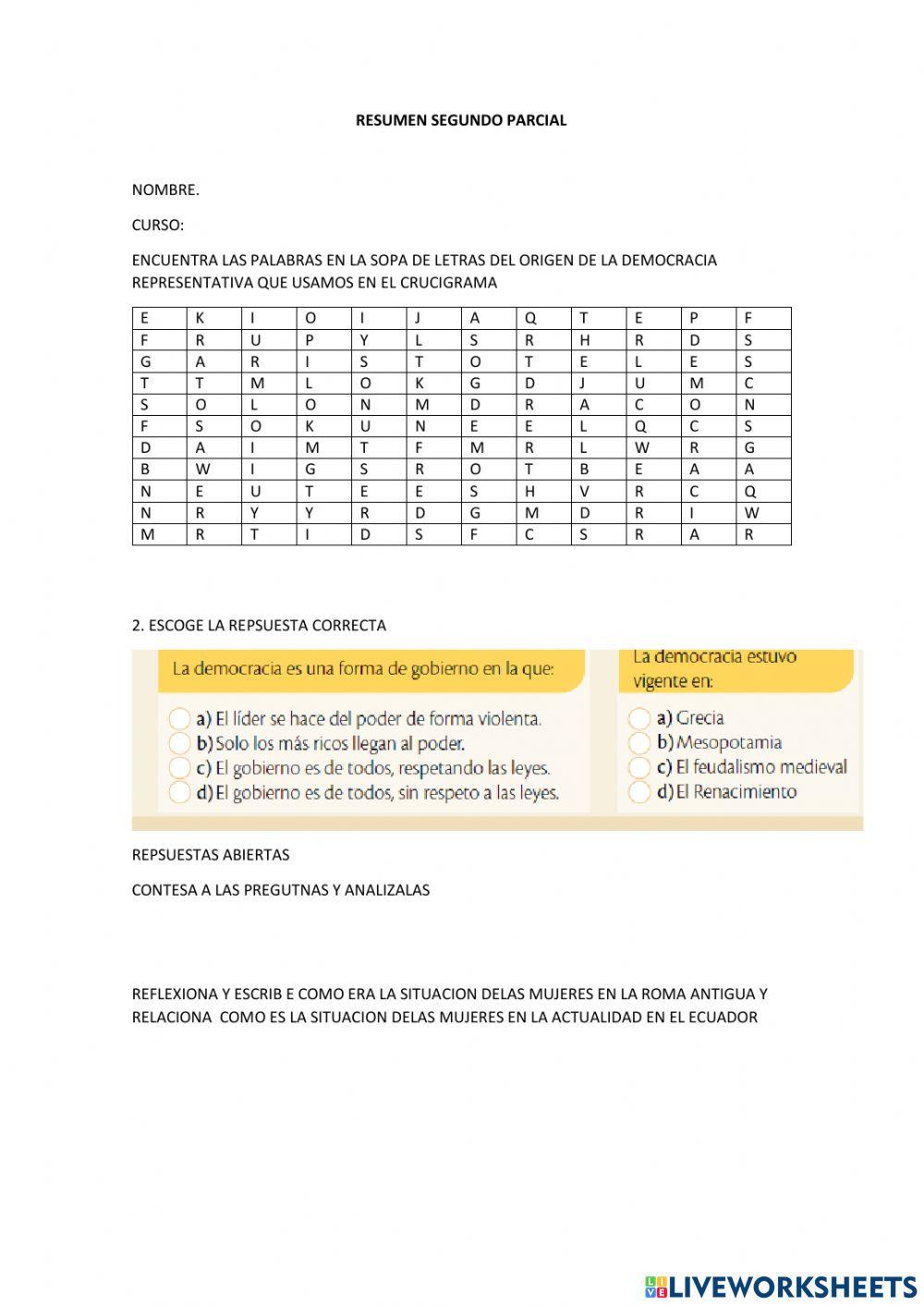 Segundo aprcial democracia