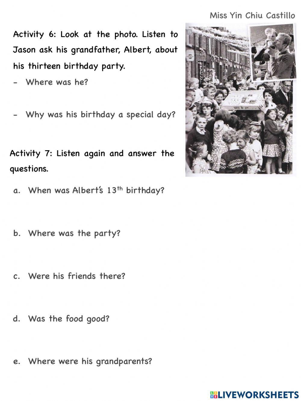 Past Simple - was - were