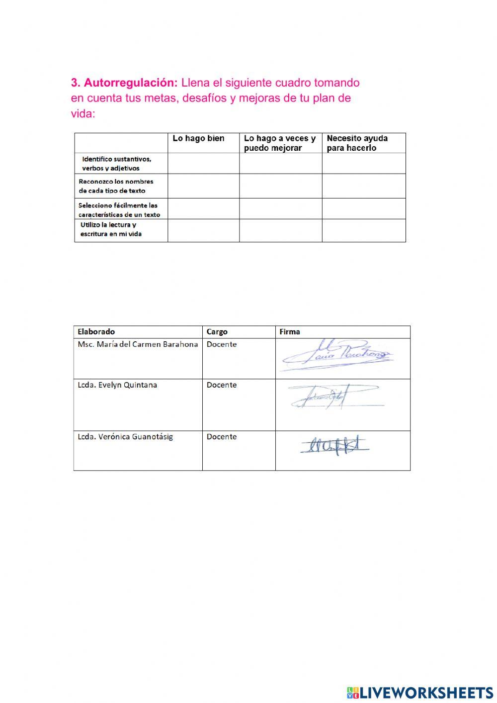 Primer quimestre lyl