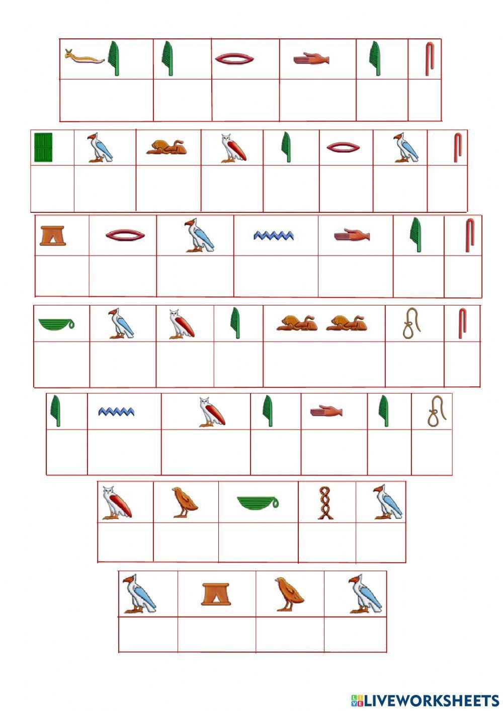 JEROGLÍFICO EGIPCIO