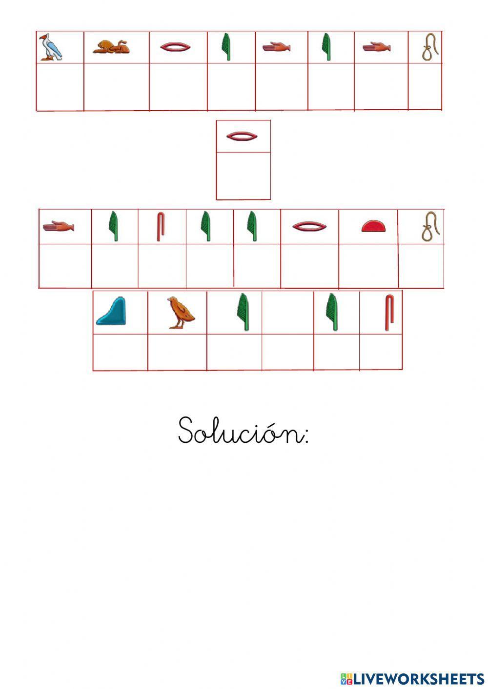 JEROGLÍFICO EGIPCIO