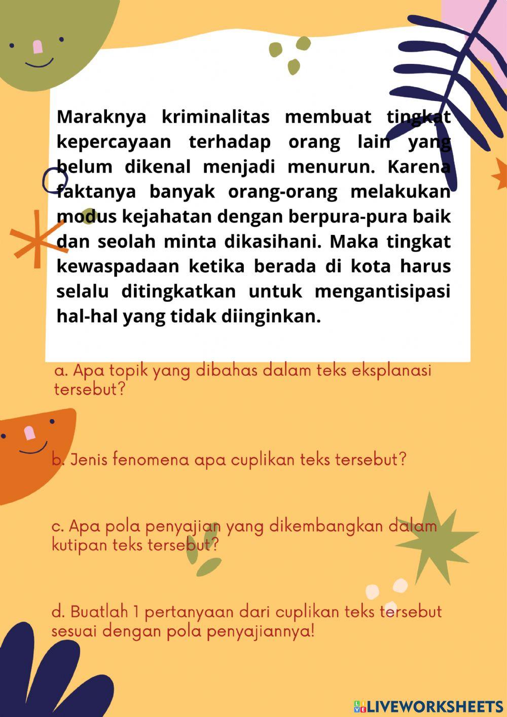 Pola Penyajian Eksplanasi