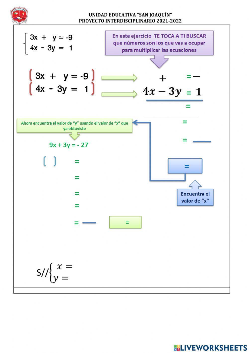 Sistemas de Ecuaciones Lineales