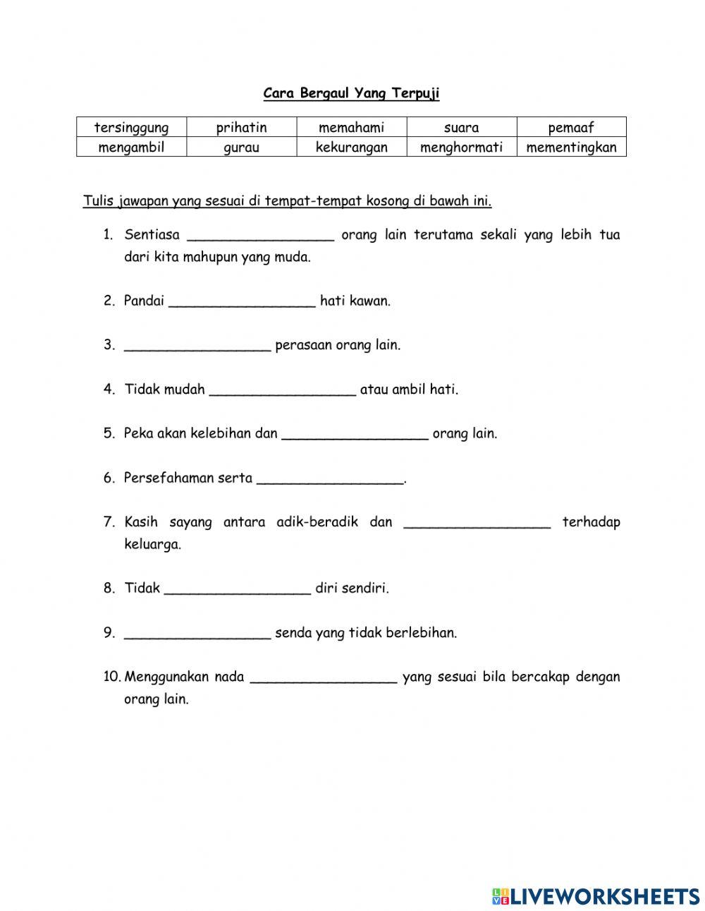 Adab Pergaulan Yang Sopan