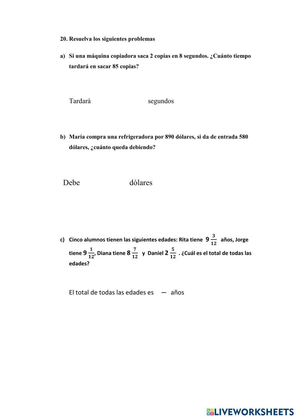 Examen I quimestre 5to