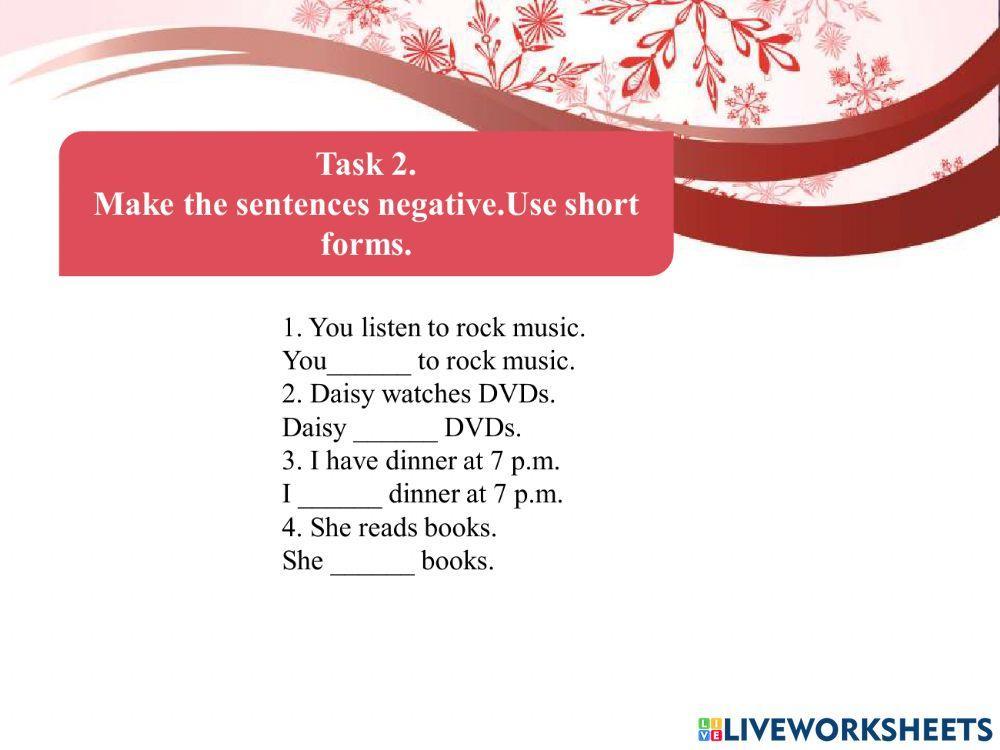 Present Simple Negative