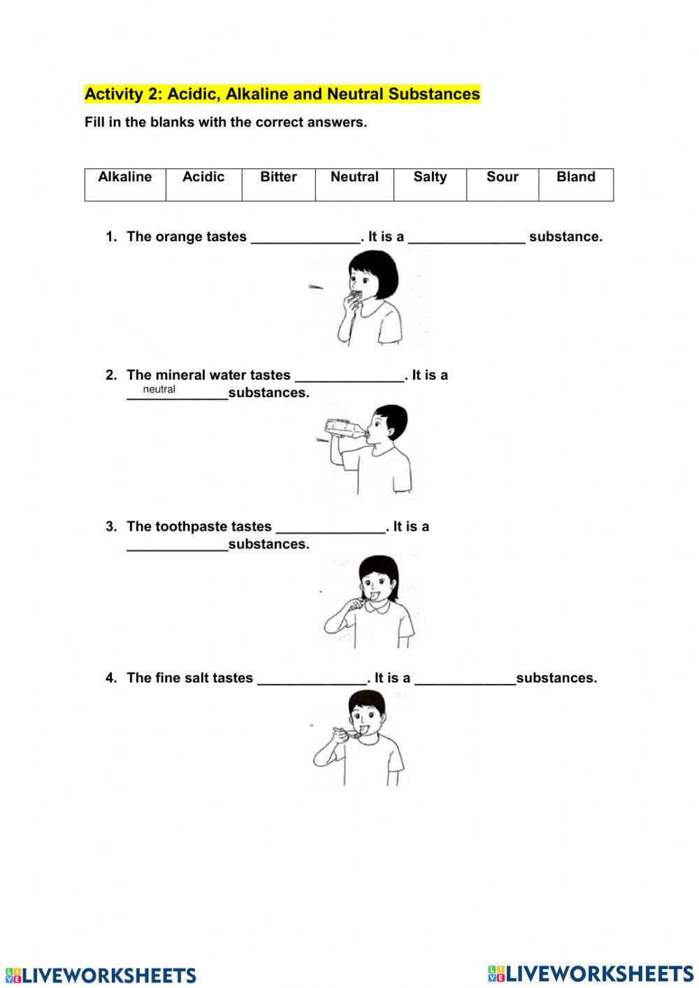 Science year 3 acid alkali