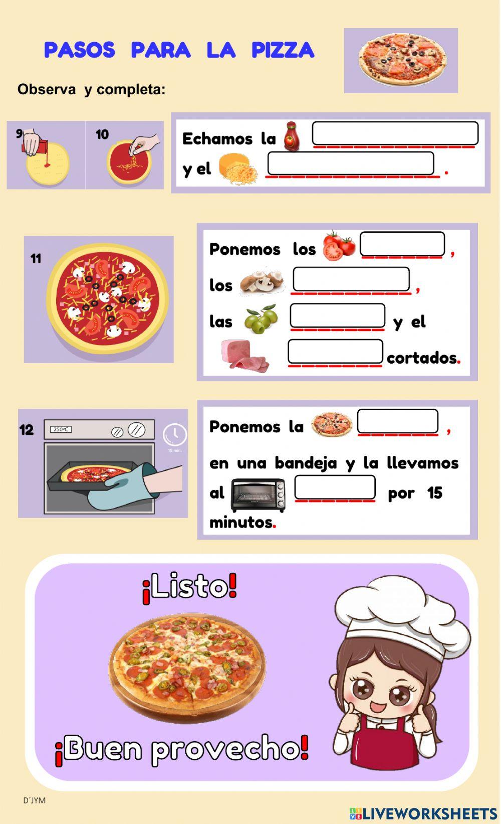 Receta de una pizza