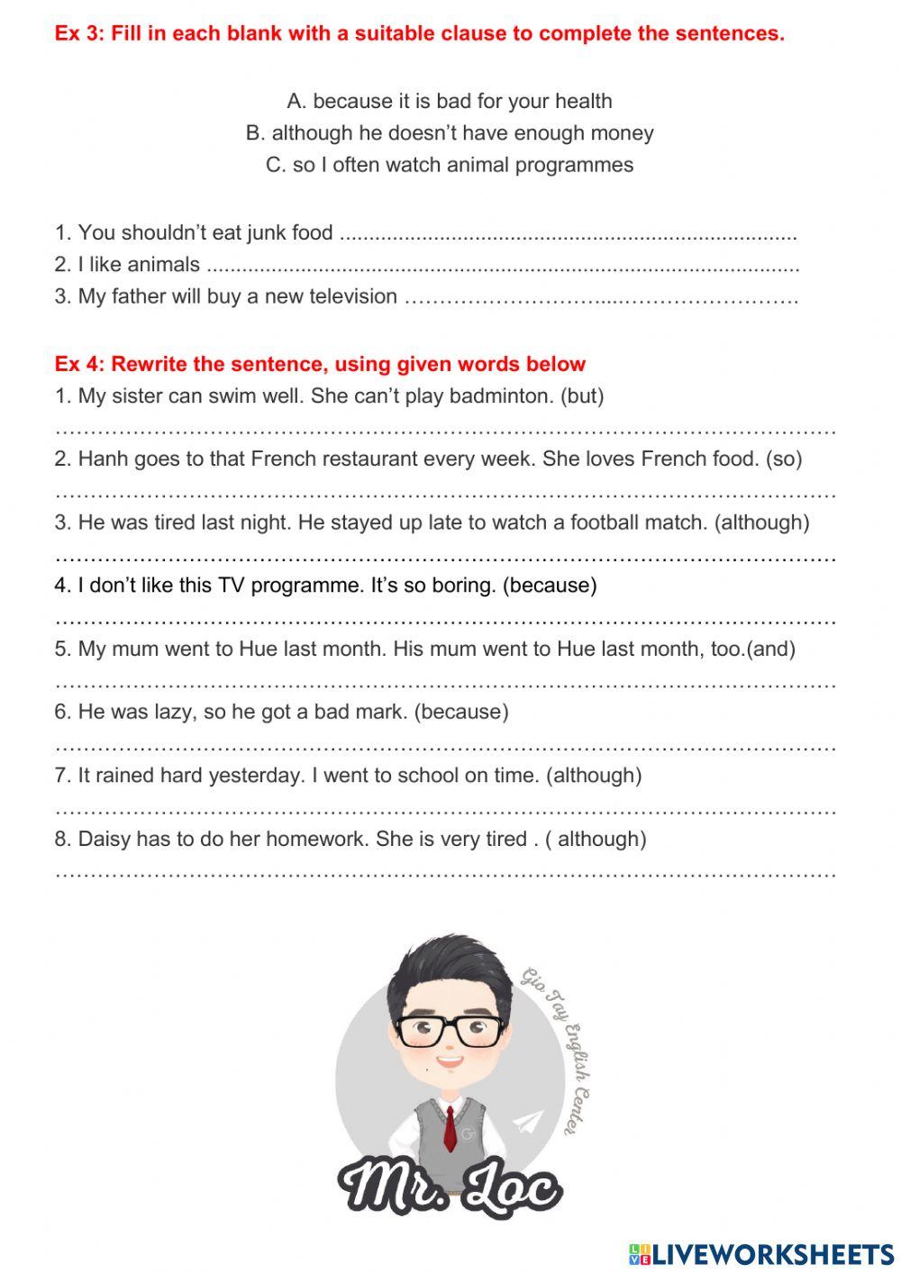 Conjunctions Liên Từ Nối Mr. Lộc Gió Tây English Center