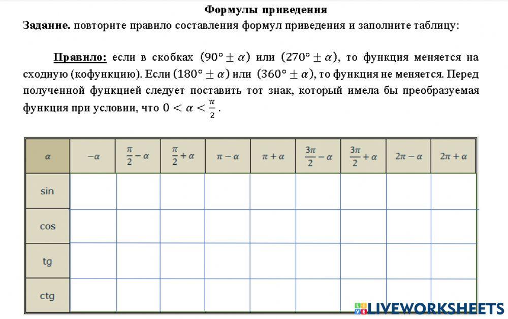 Формулы приведения5