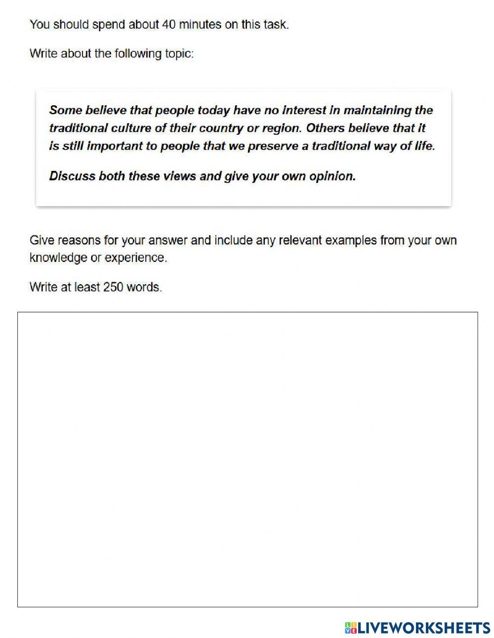 Ielts 4.0 final writing test Ielts 4.0 final writing test