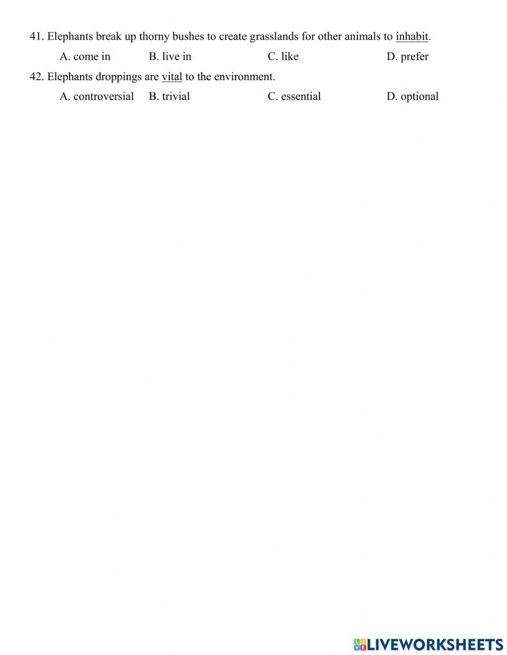 Y12 - Unit 6 - CLOSET MEANING