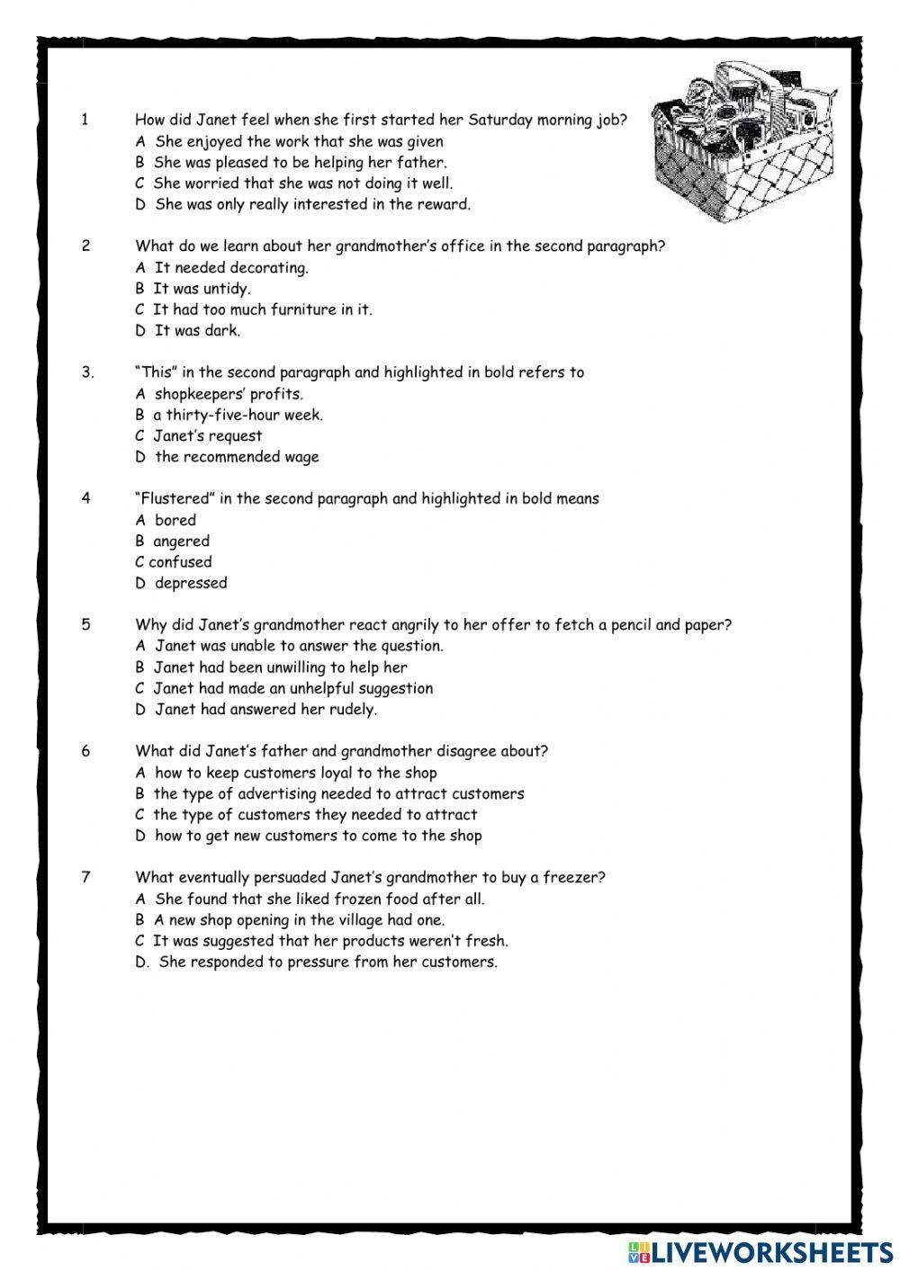 Gran's Shop FCE Reading