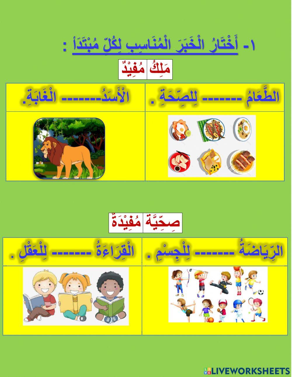 المبتدأ والخبر