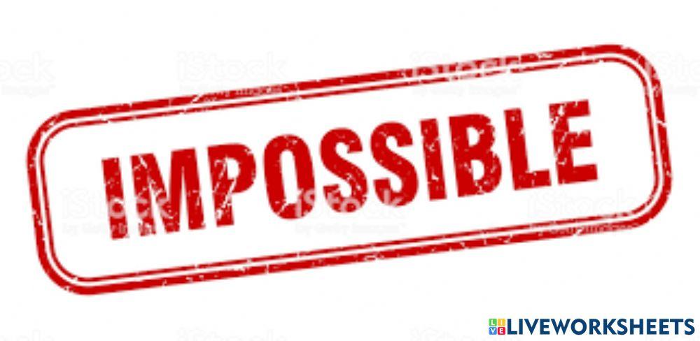 Is imposible-Es imposible worksheet | Live Worksheets