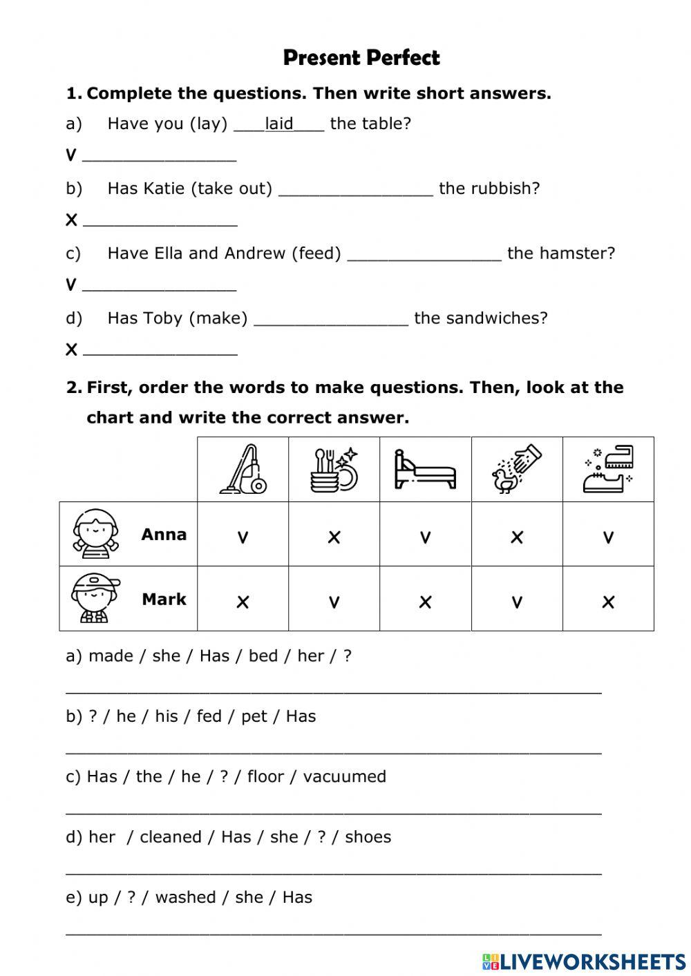Present Perfect Practise