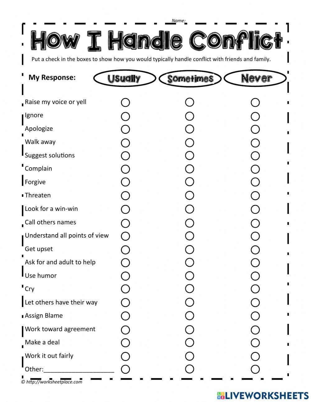 How I handle conflict