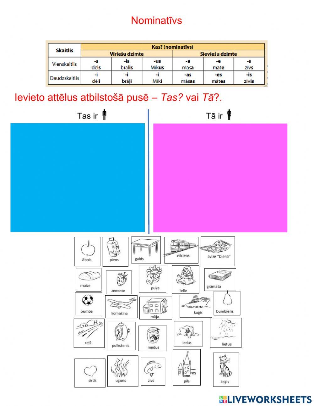 NOMINATĪVS-darb.v. BŪT
