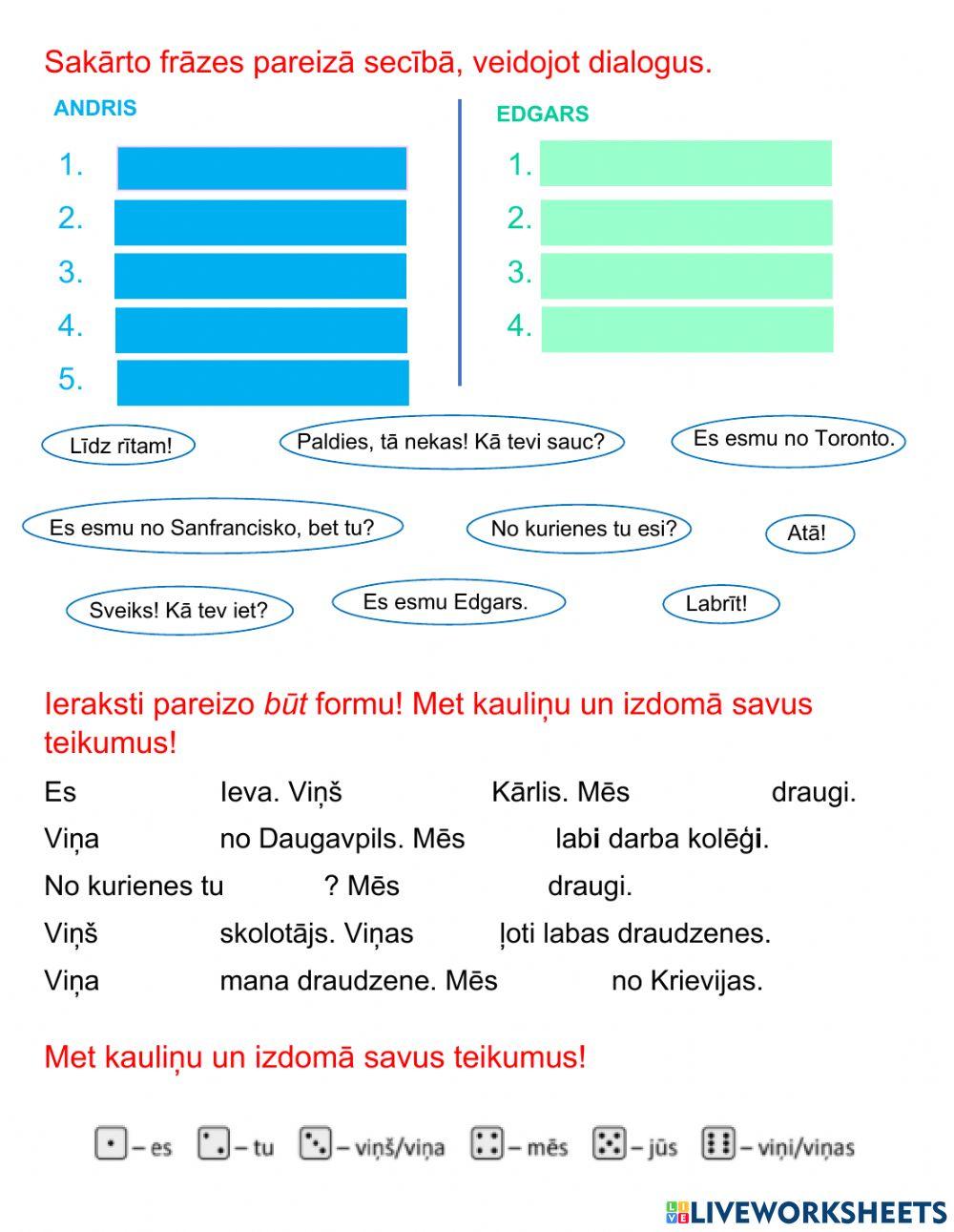 NOMINATĪVS-darb.v. BŪT