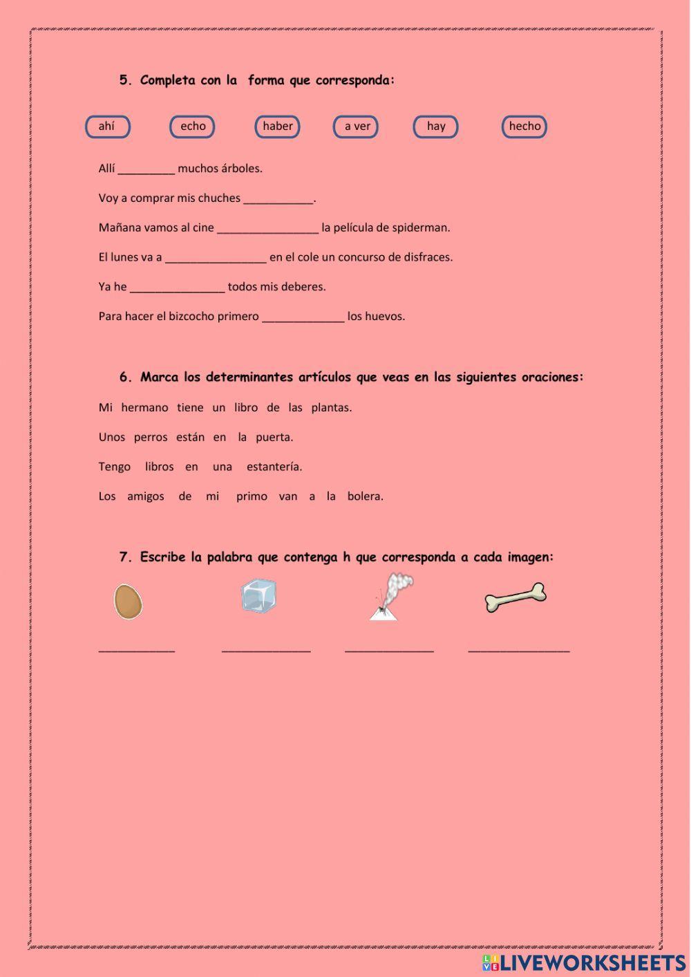 Repaso tema 6º lengua 4º