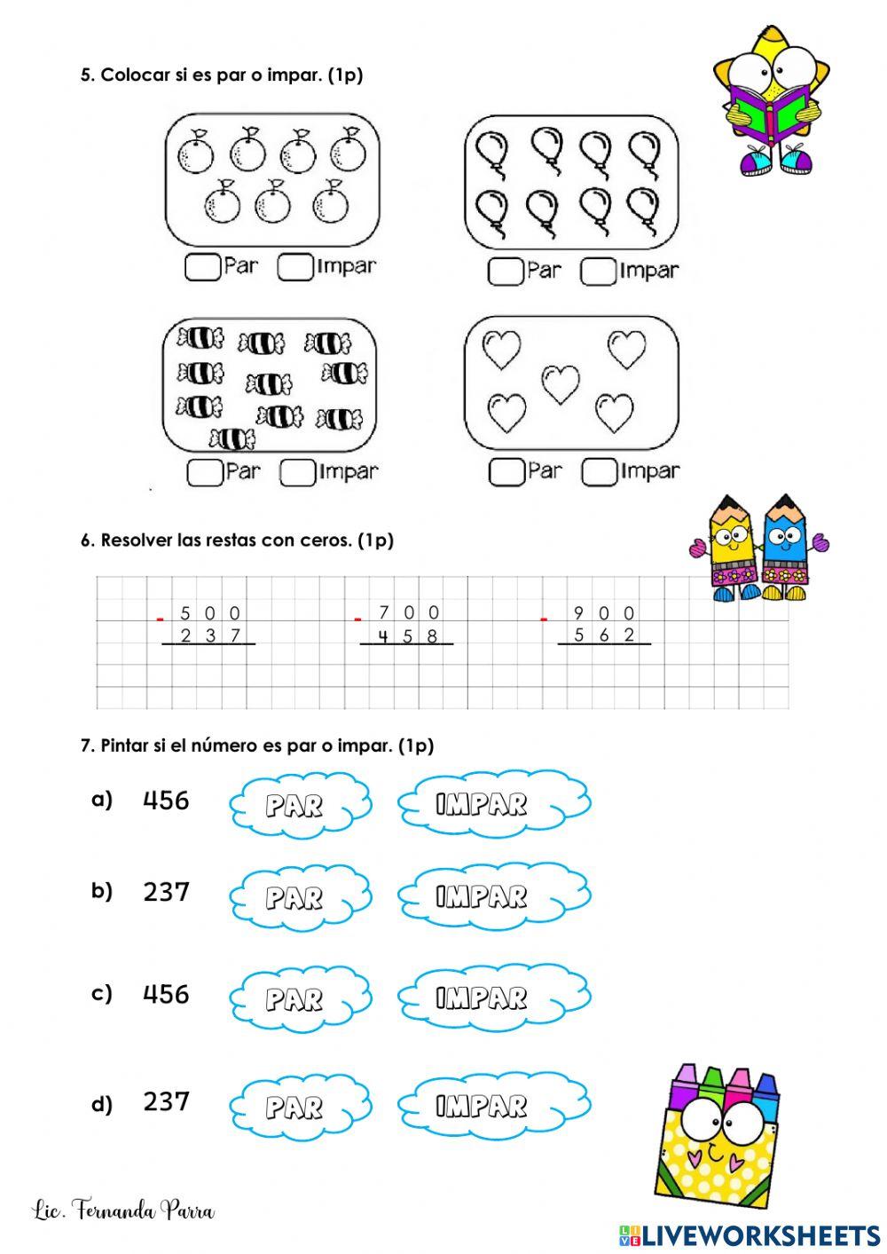 Evaluación de Matemáticas