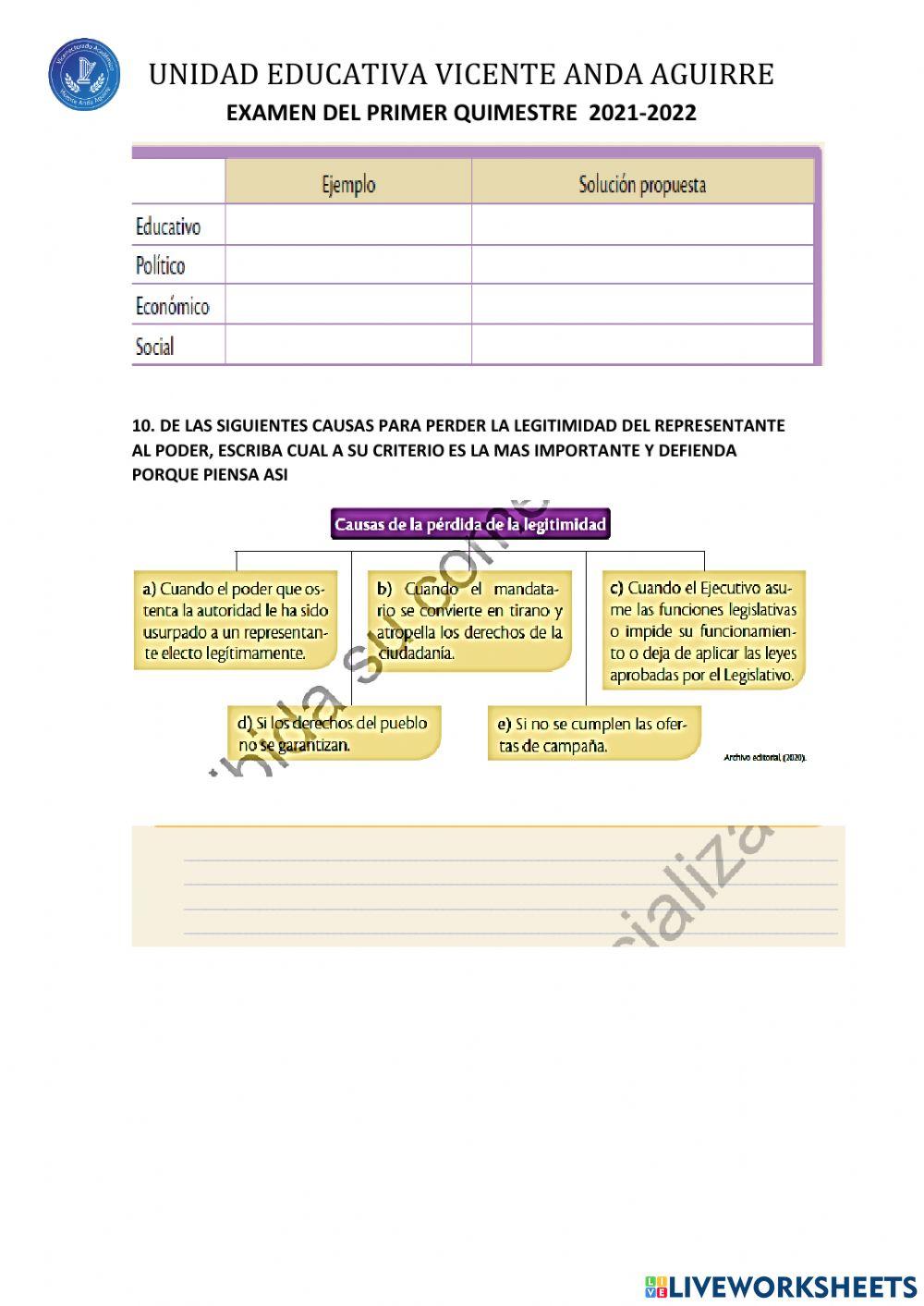 Examen primer q segundo