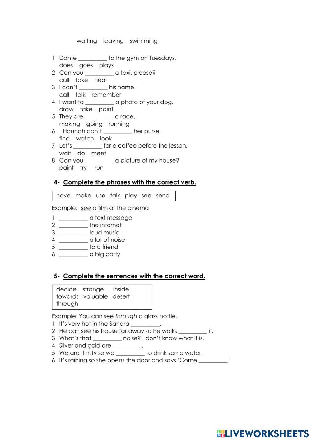 CBRE- Elementary Level- Test 4