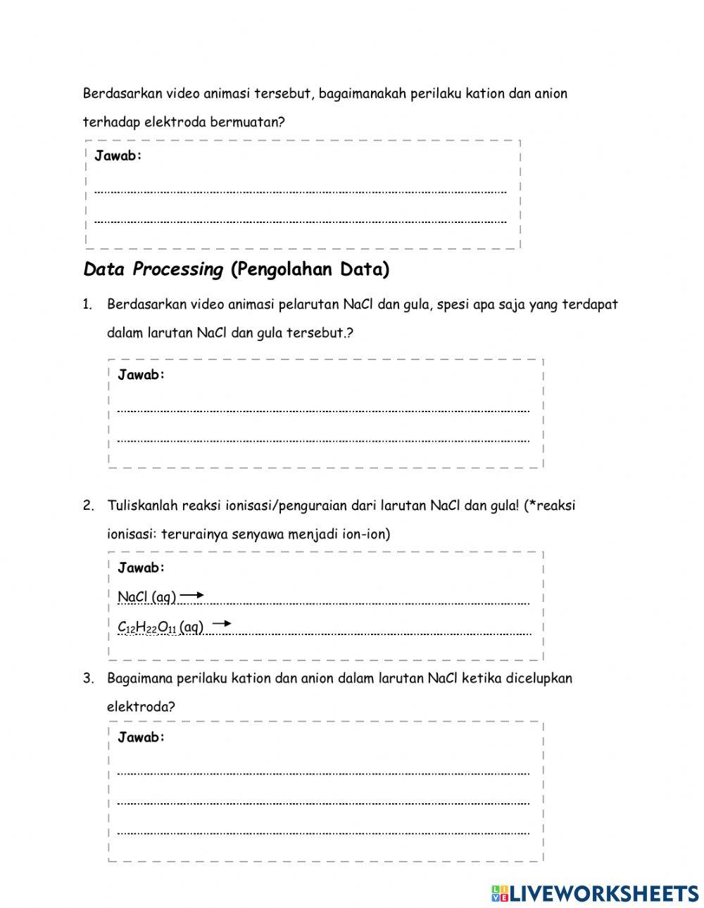 Penyebab Larutan Elektrolit dapat Menghantarkan Arus LIstrik