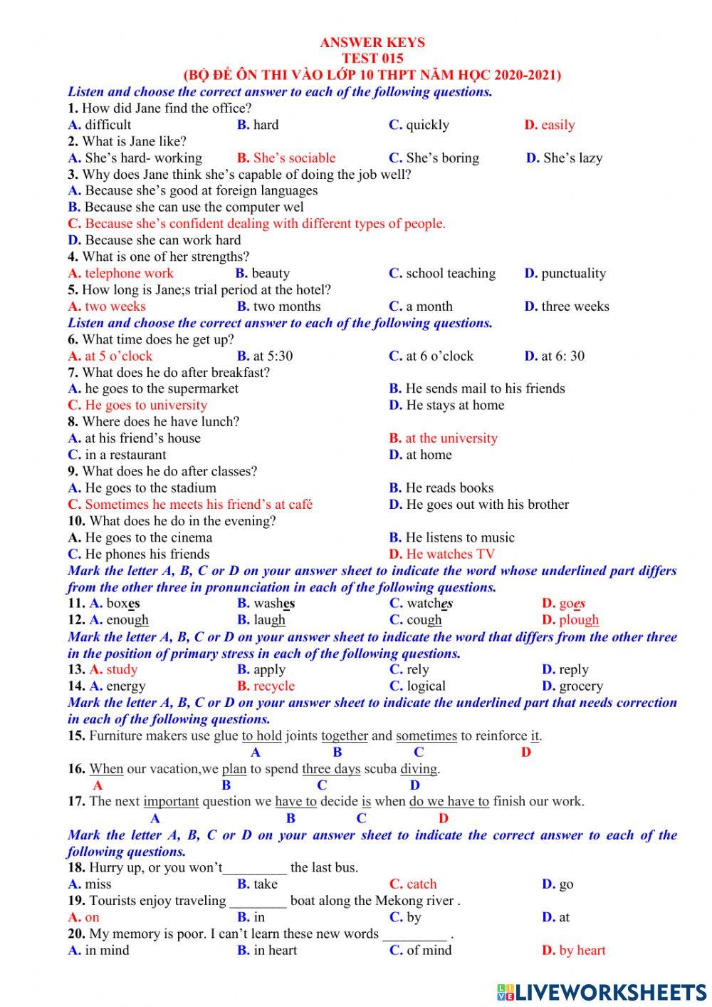 Đề lên 10 - số 15