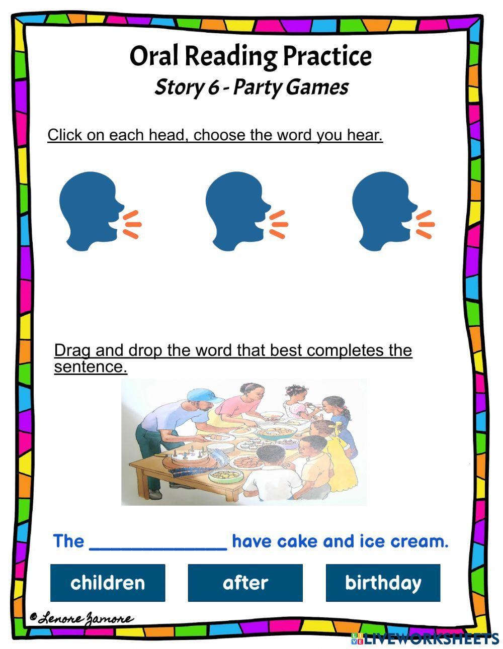 Oral Reading Practice - Story 6