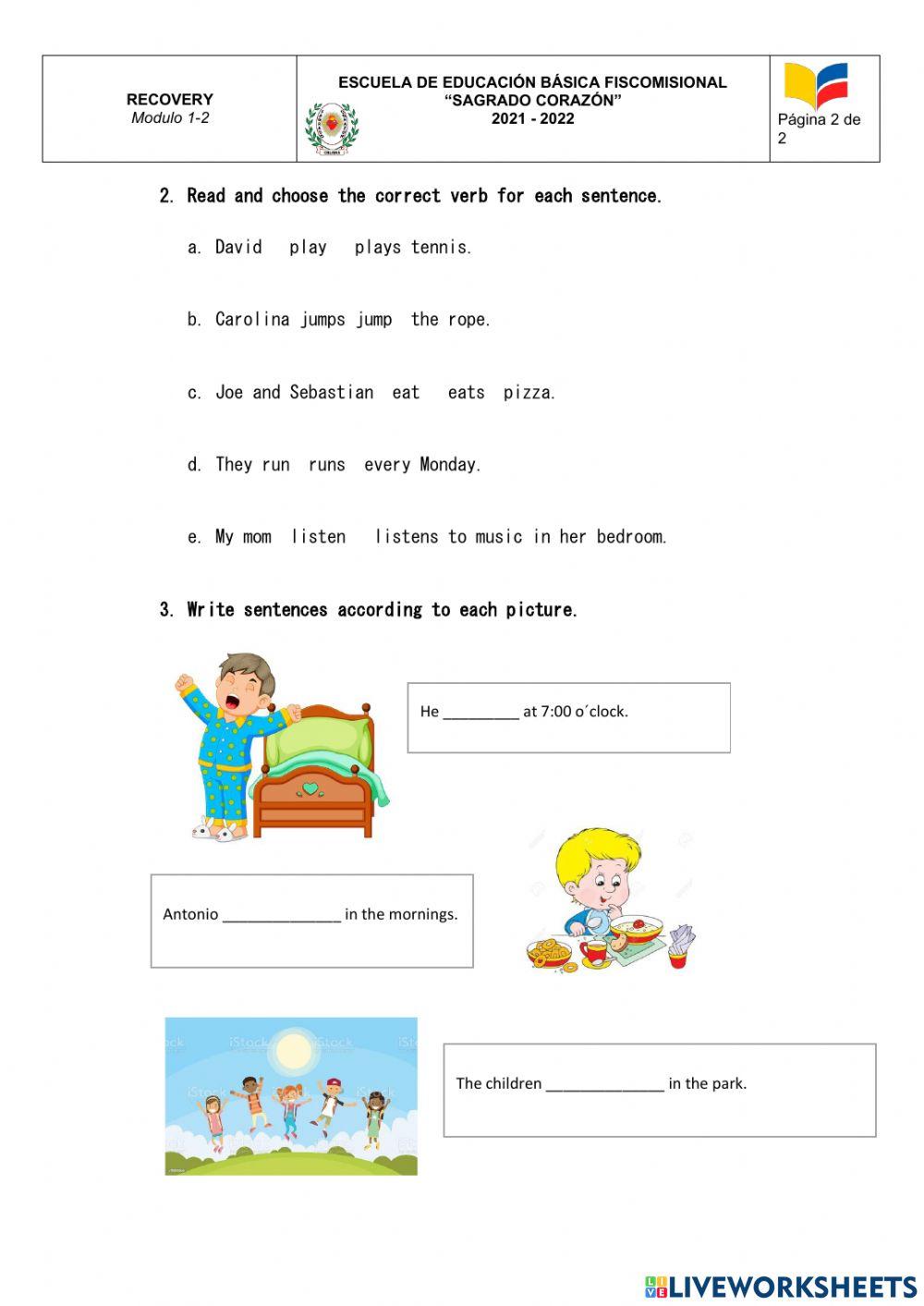 Simple present tense