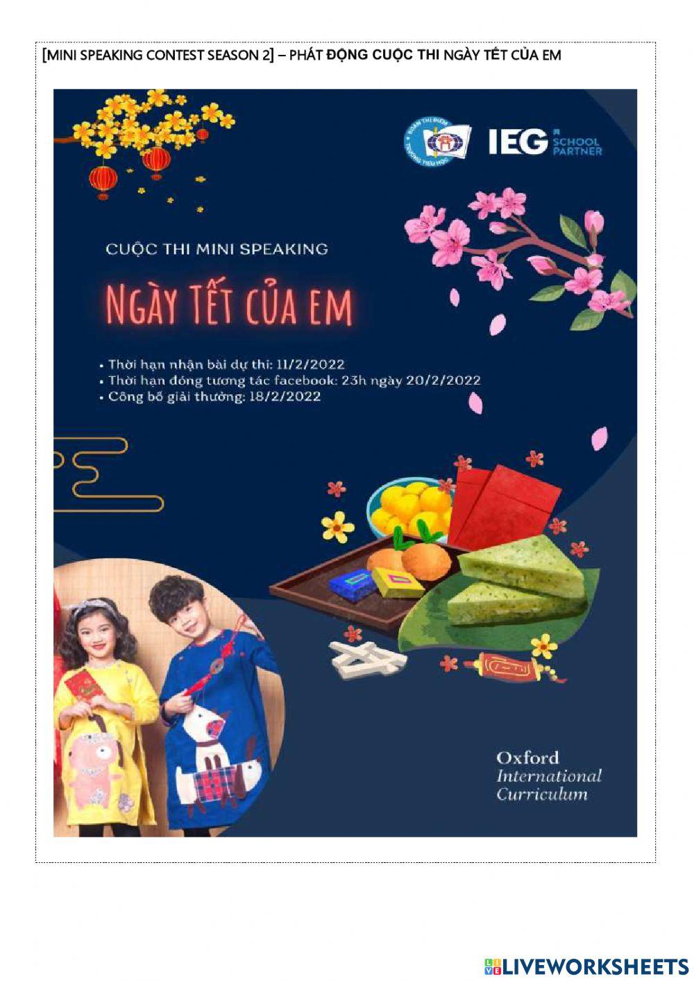 Phiếu giao bài tuần 4 tháng 1 G1-OIC