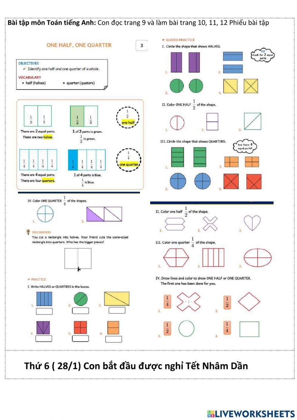 Phiếu giao bài tuần 4 tháng 1 G1-OIC