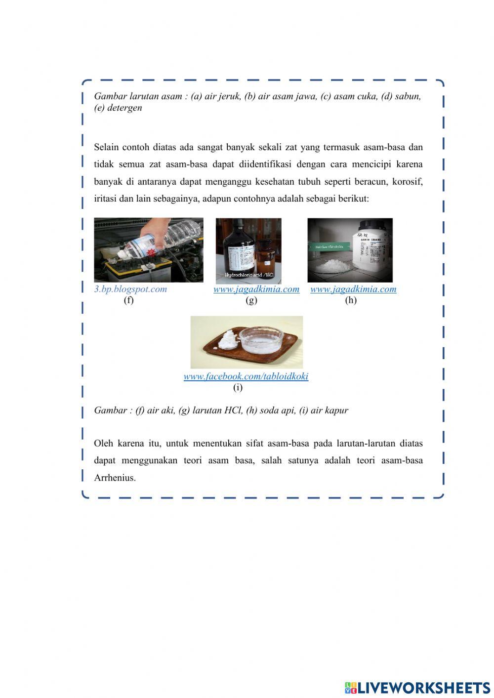 E-lkpd teori asam basa arrhenius