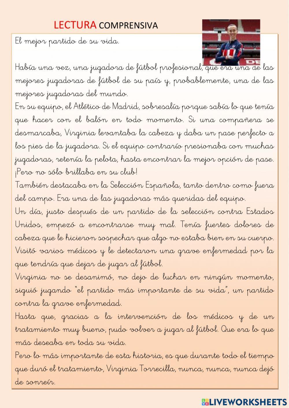 Comprensión Lectora - Virginia Torrecilla