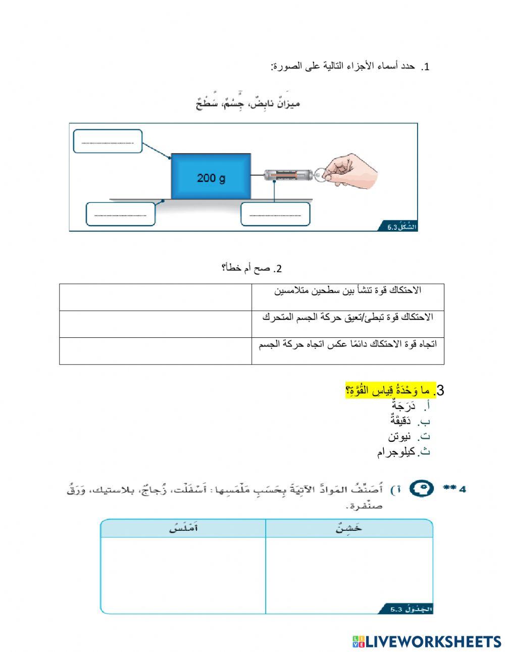 ما تأثير قوة الاحتكاك؟