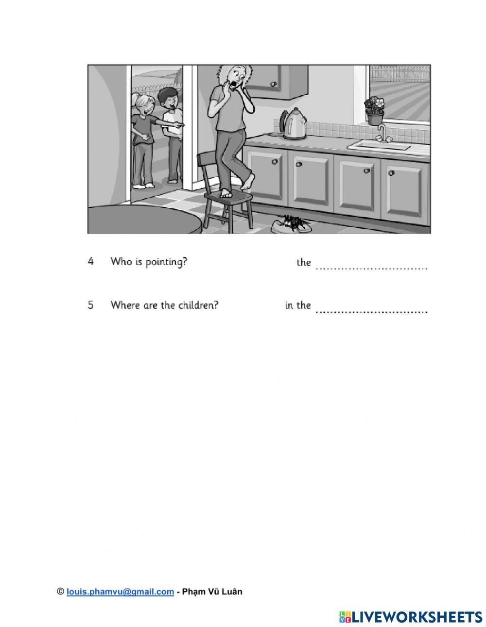 Pre A1 Starters Reading & Writing Part 5 –  Sample Test (5 questions)