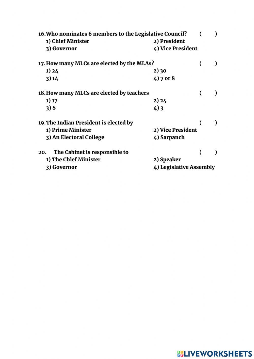 General Knowledge questions