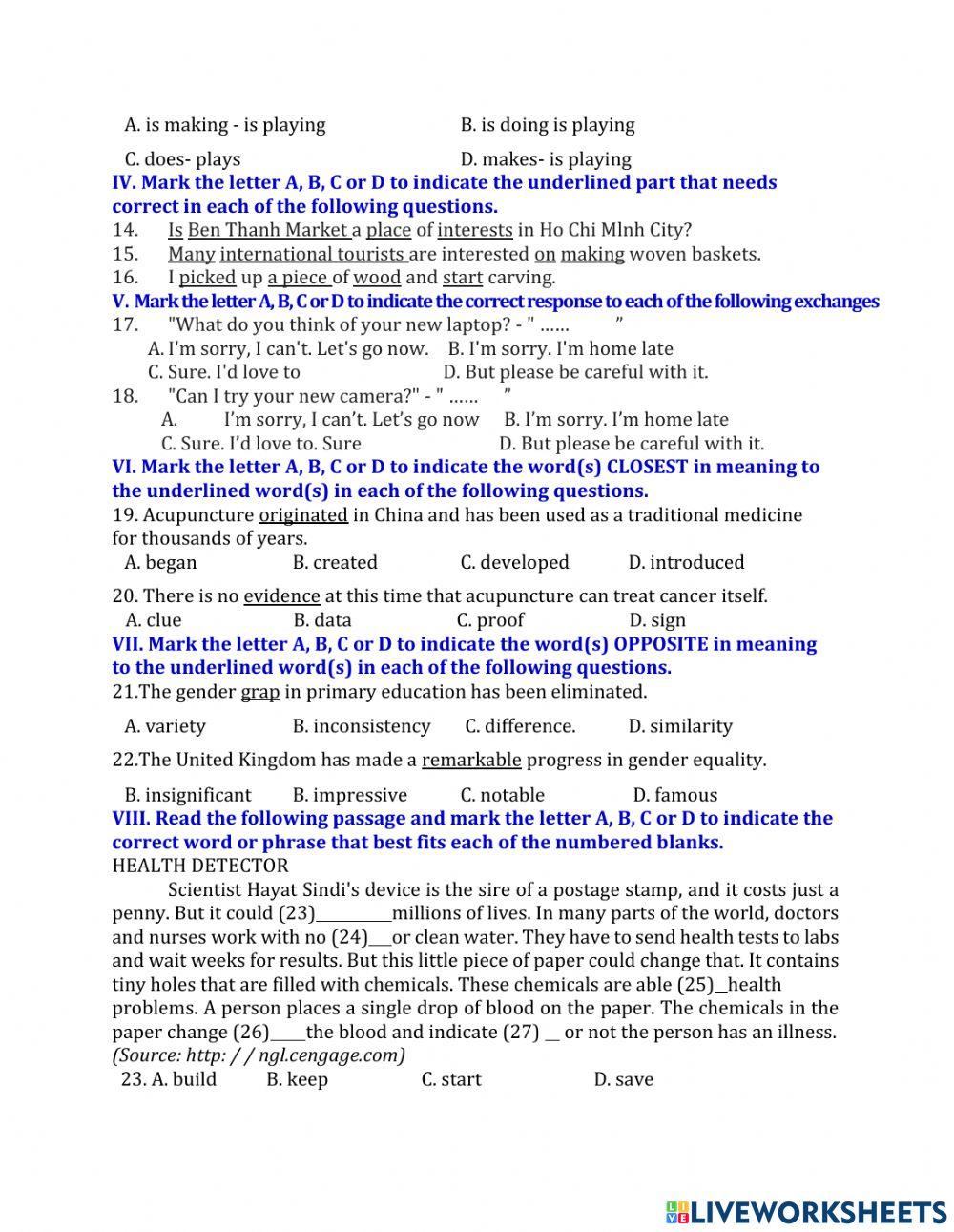 GR9.Test 32.Test 33. W24.