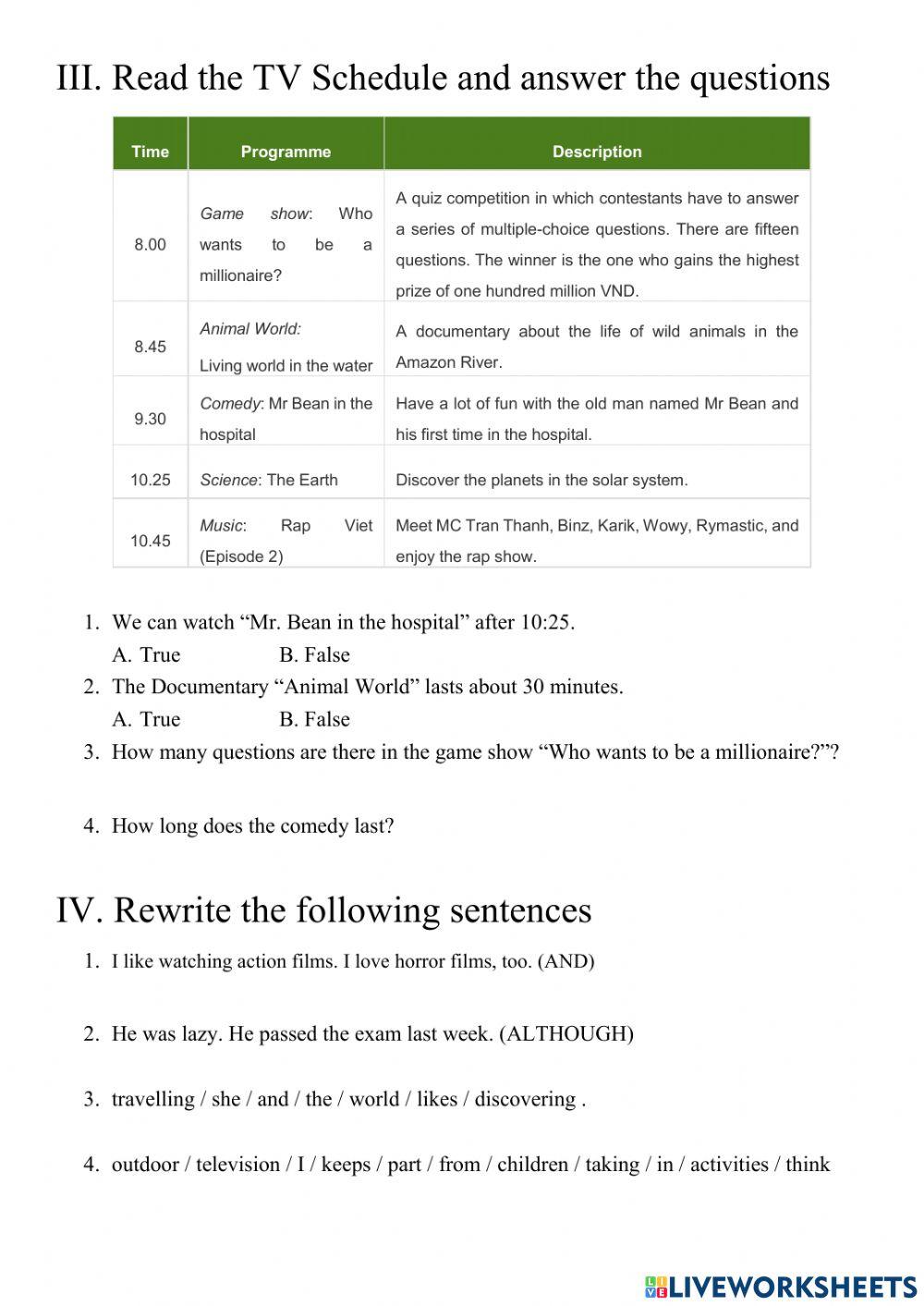English 6 Thi Cuối Tháng 1-2022 - Mr. Loc Gió Tây English Center