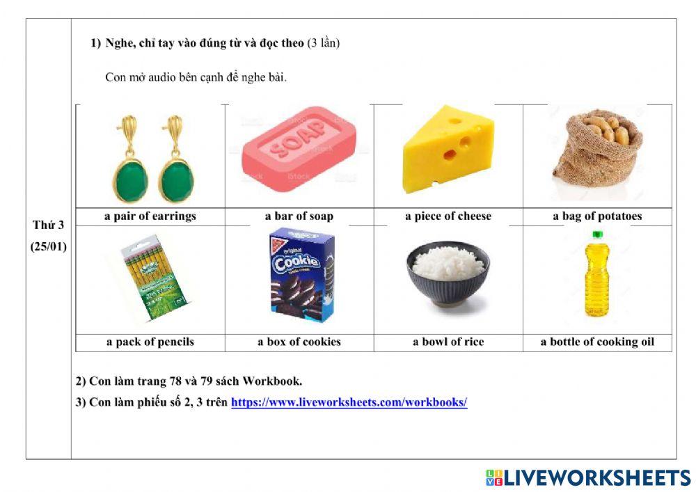 Phiếu giao bài từ 24-27.1