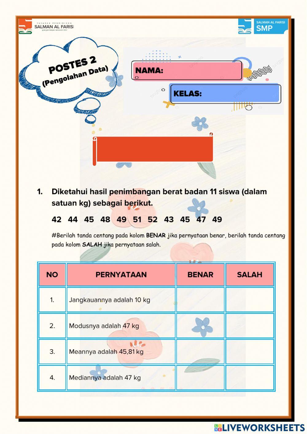 Postes Statistika (Pengolahan Data)