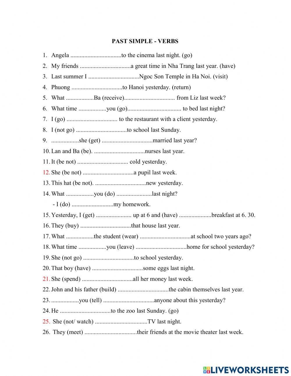 E6 U8 Tense Practice